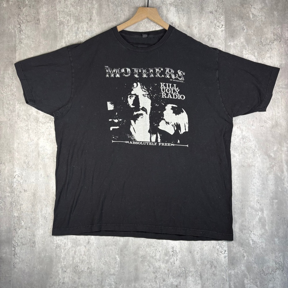 Frank Zappa Mothers of Invention Kill Ugly Radio Black Graphic Tee XXL Tultex